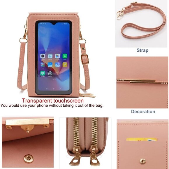 Small Cell Cross Body Purses for Women Mini Shoulder Handbags Zipper Crossbody B - Picture 4 of 6
